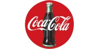 Enseigne Coca-Cola en métal ronde avec relief